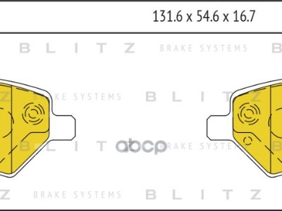 Купить Колодки Тормозные Дисковые Lifan X60 08-> Chery Tiggo 08-> Blitz арт. BB0533 на Lifan X60  в Владивостоке