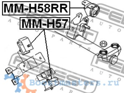 Купить ПОДУШКА ДВИГАТЕЛЯ FEBEST MM-H57 на переднее в Красноярске