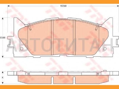 Купить Колодки тормозные на Toyota Camry в Красноярске
