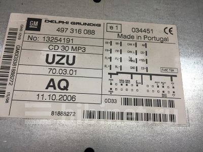 Купить Магнитолу на Opel Corsa D Z 14 XEP в Кемерове