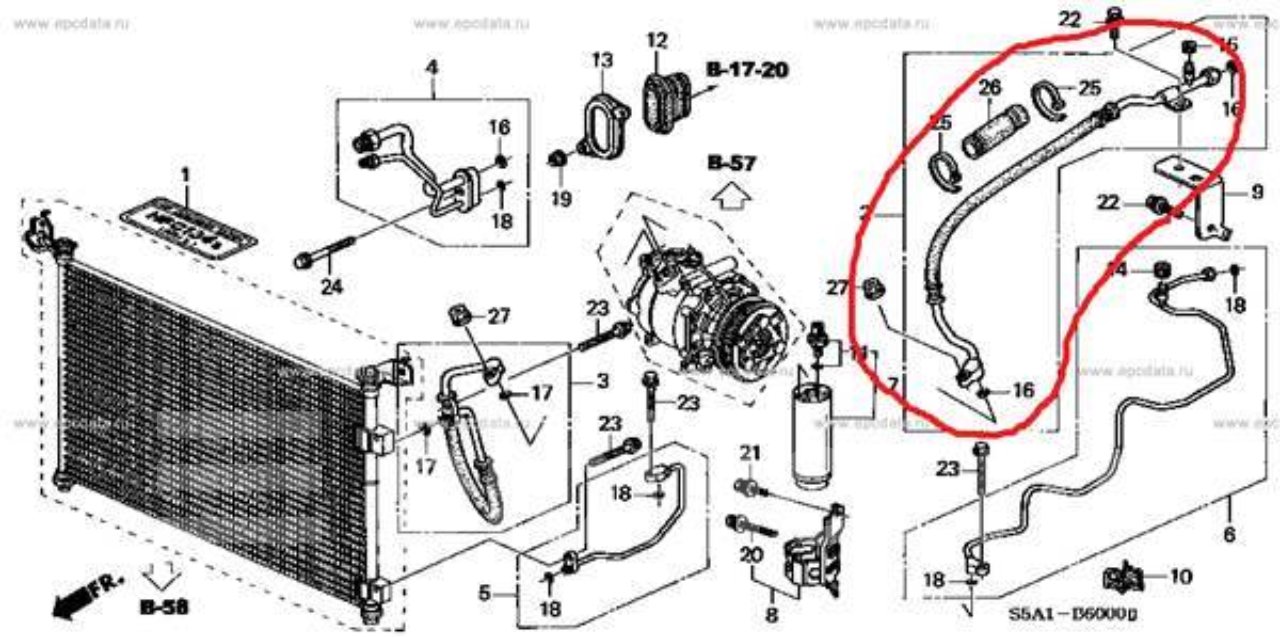 Схема кондиционера хонда цивик 4д