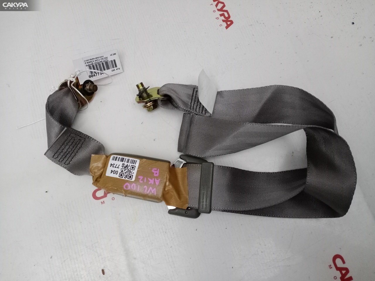 Ремень безопасности задний Nissan March AK12 CR12DE: купить в Сакура Красноярск.