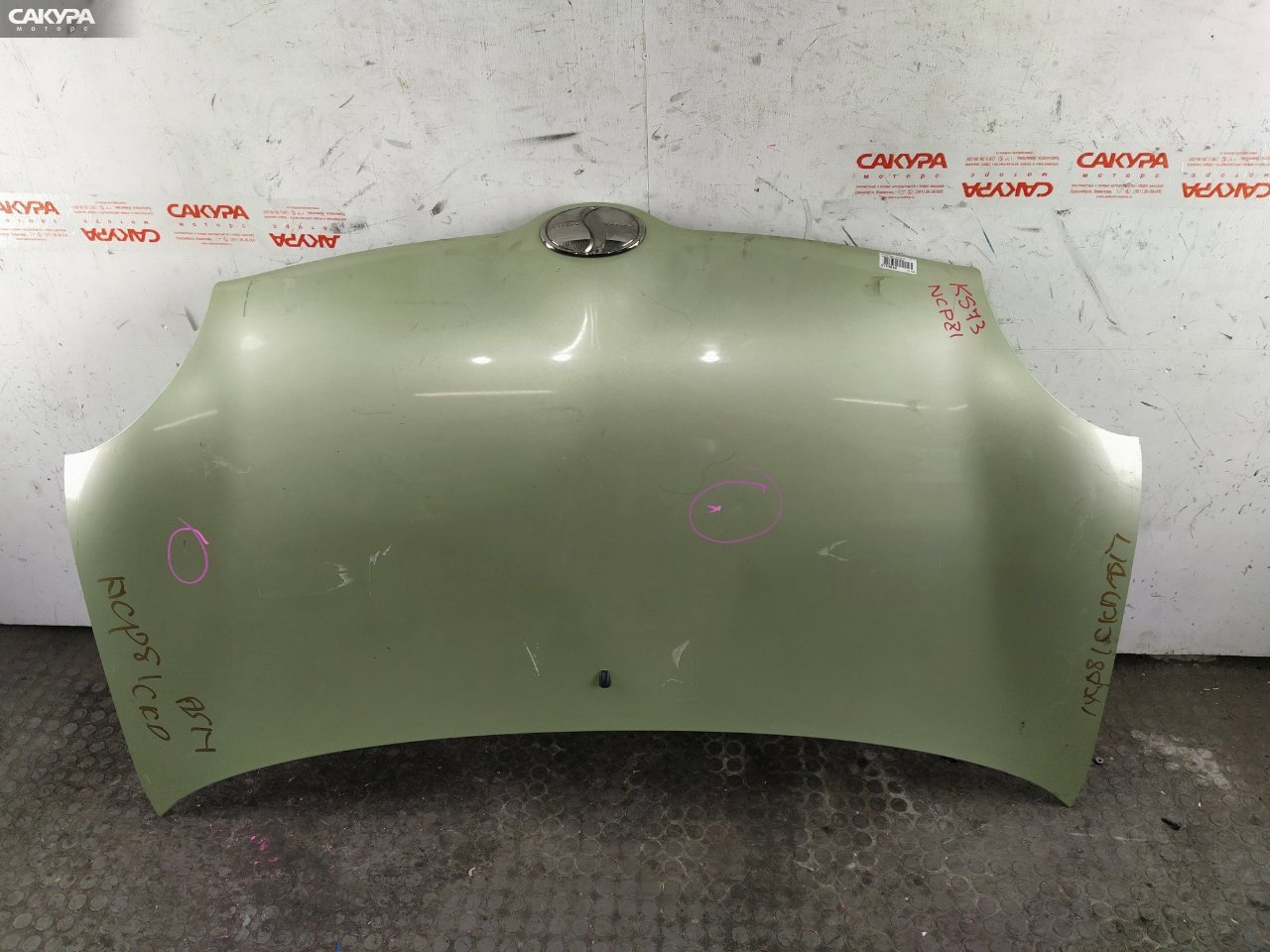 Капот Toyota Sienta NCP81G 1NZ-FE: купить в Сакура Красноярск.